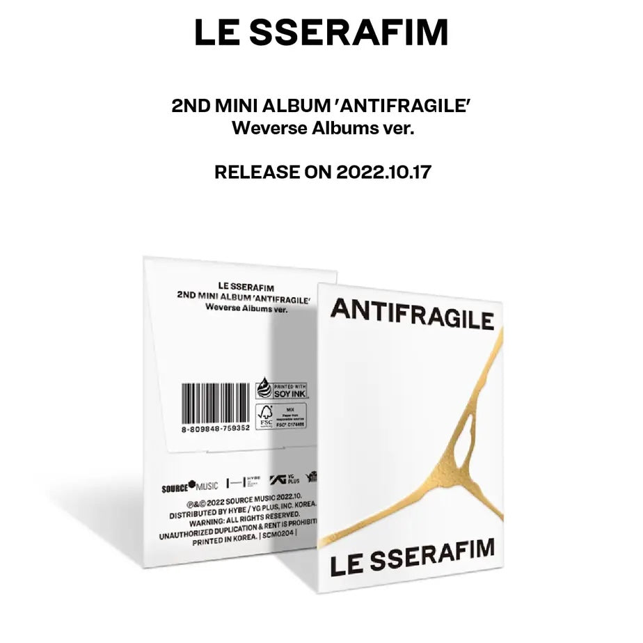 LESSERAFIM ANTIFRAGILE weverse ラキドロ ウンチェ 品質もよい