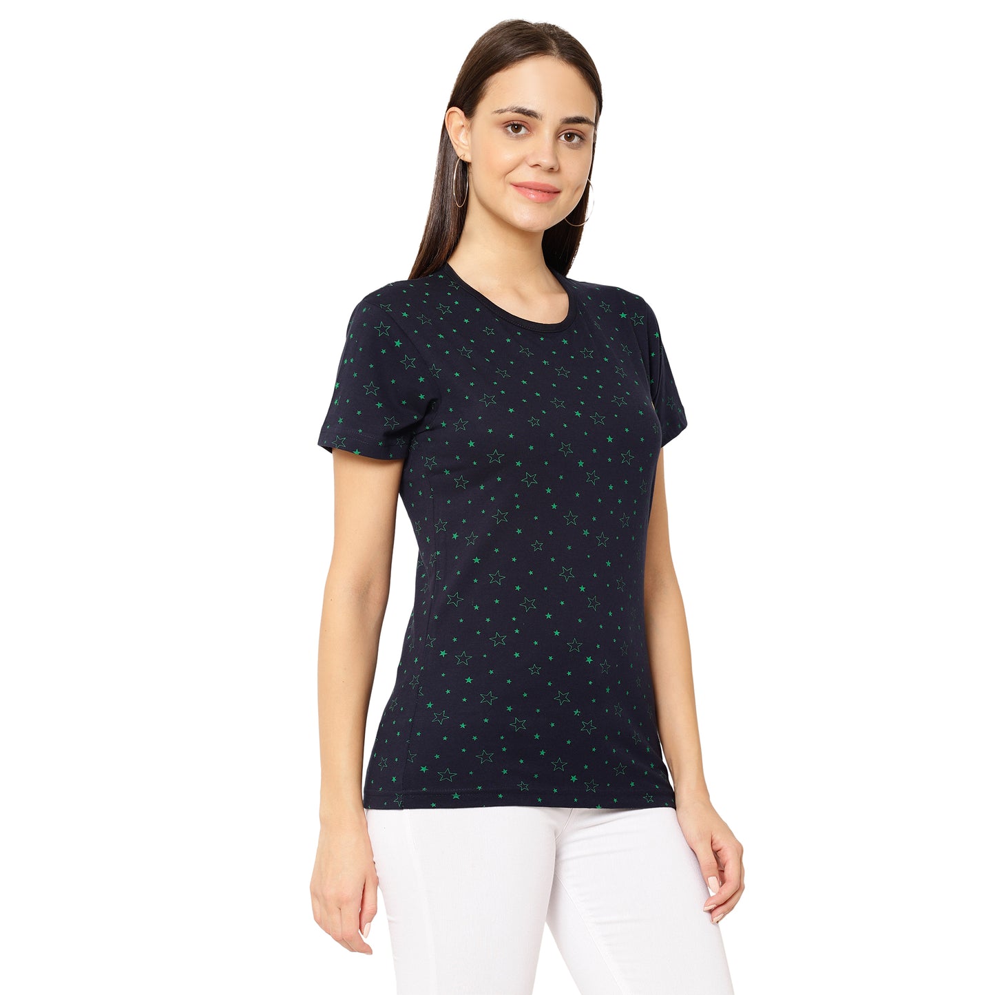 Vimal Jonney Dark Blue Color T-shirt For Women