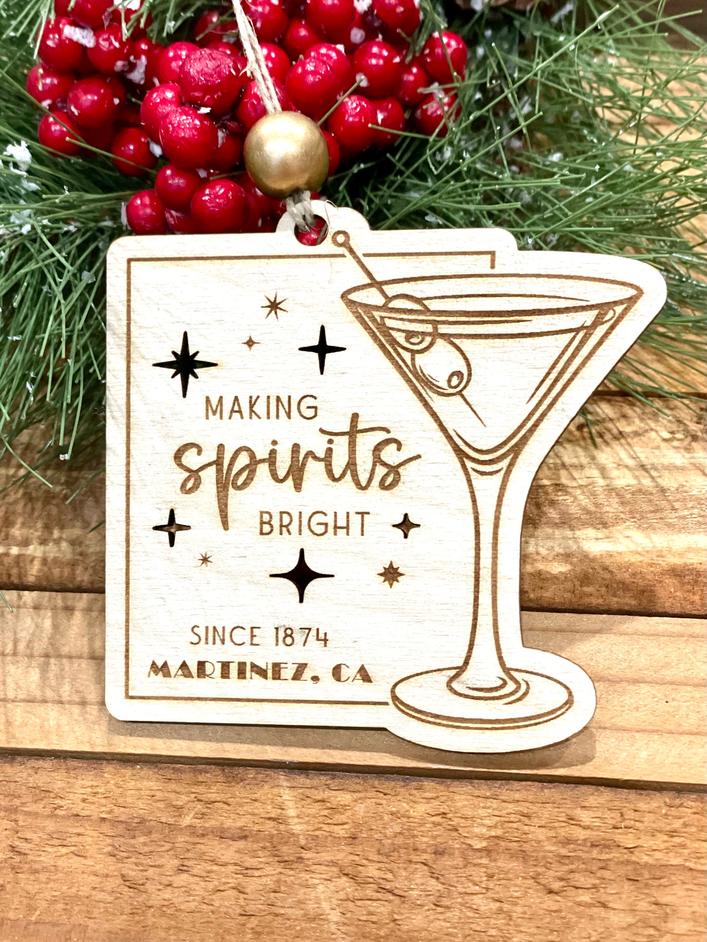 Martinez Martini Ornament