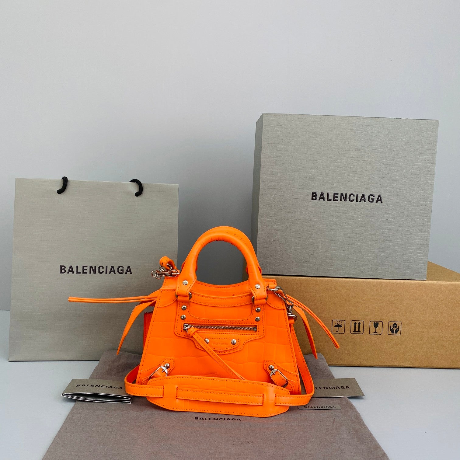 balenciaga neo classic orange