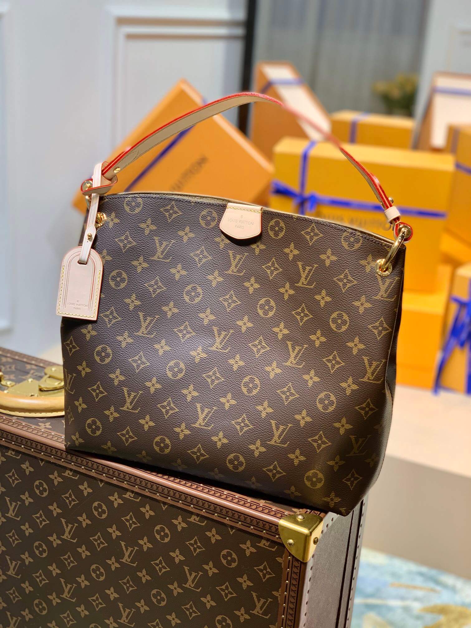 Shop Louis Vuitton DAMIER Graceful pm (M43701, N42249, N44044) by