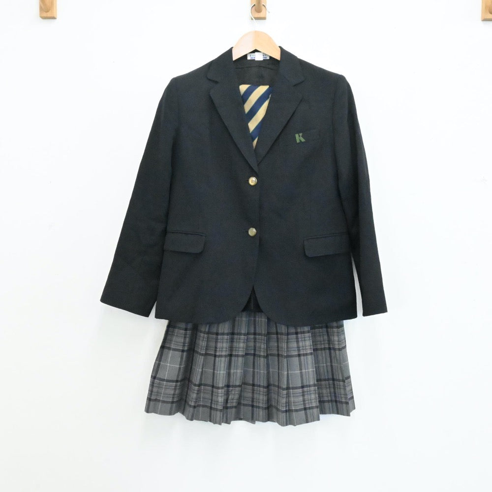 【中古】東京都 関東第一高校 女子制服 3点（ブレザー・スカート・ネクタイ） sf000246