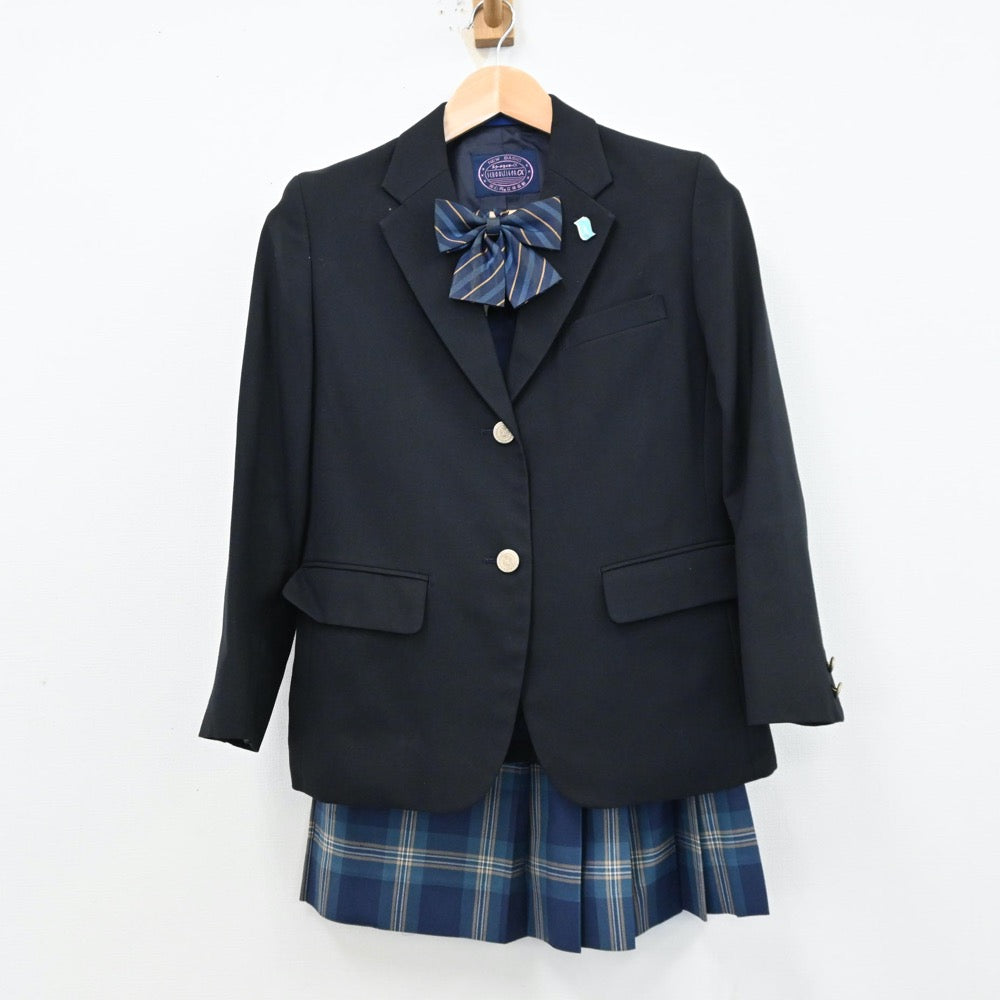 【中古】神奈川県 神奈川県立横浜清陵高等学校 女子制服 5点（ブレザー・スカート・スカート）sf012425