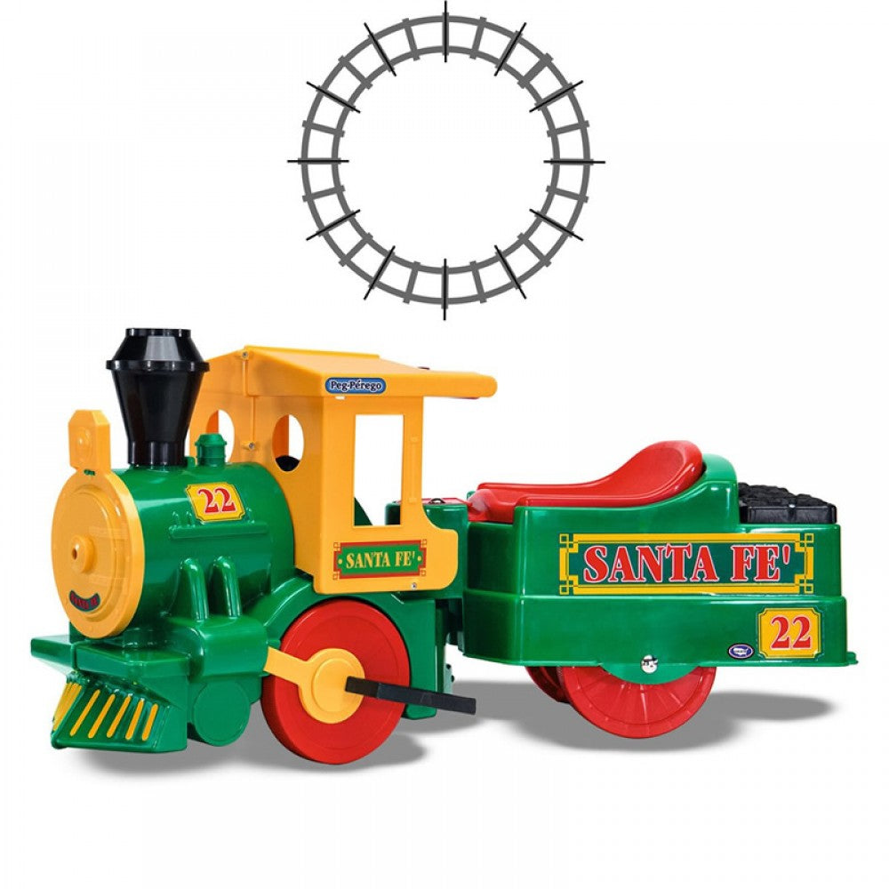 santa fe ride on train set by peg perego