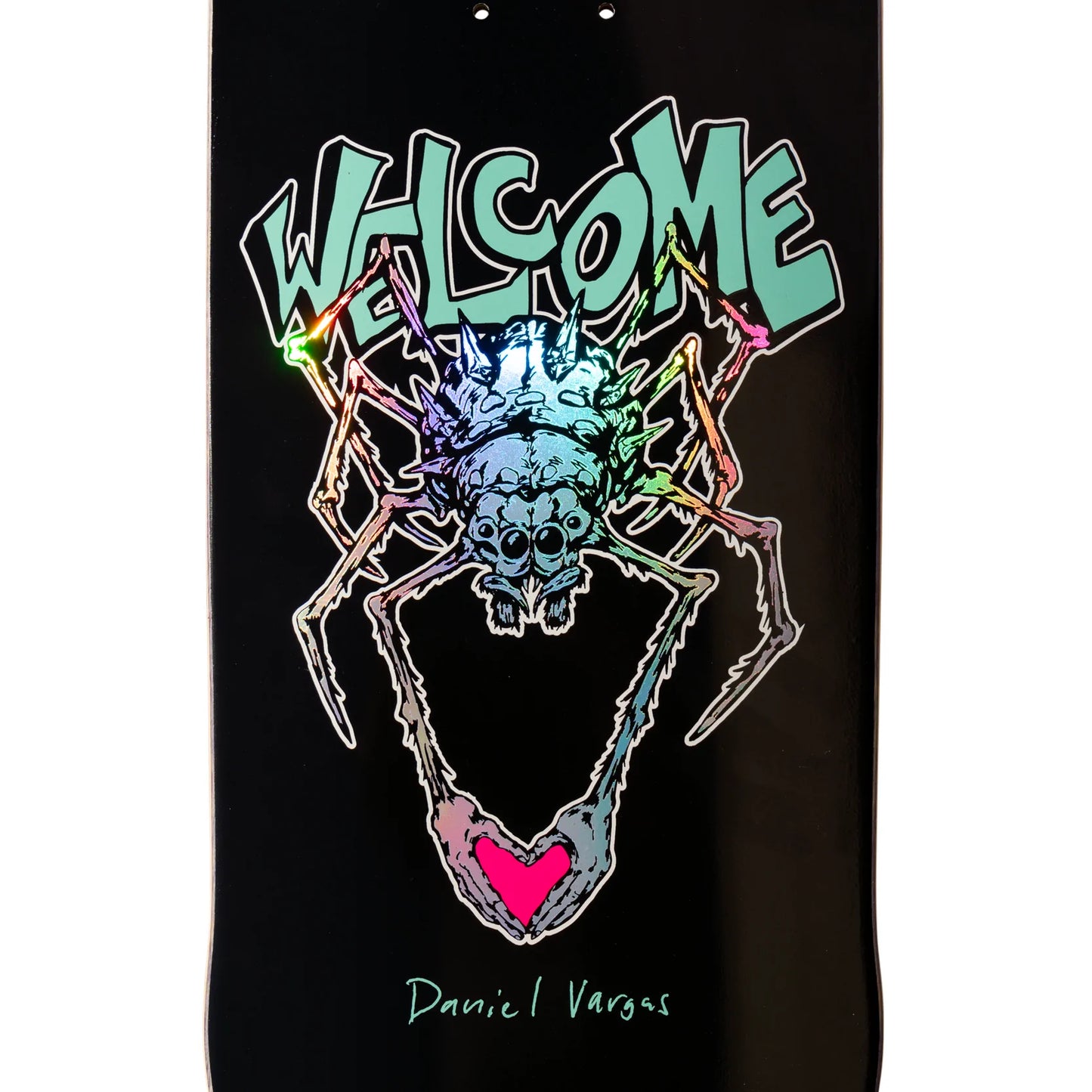 Welcome Skateboards 8.8" Daniel Vargas Spidey On Effigy Deck Black