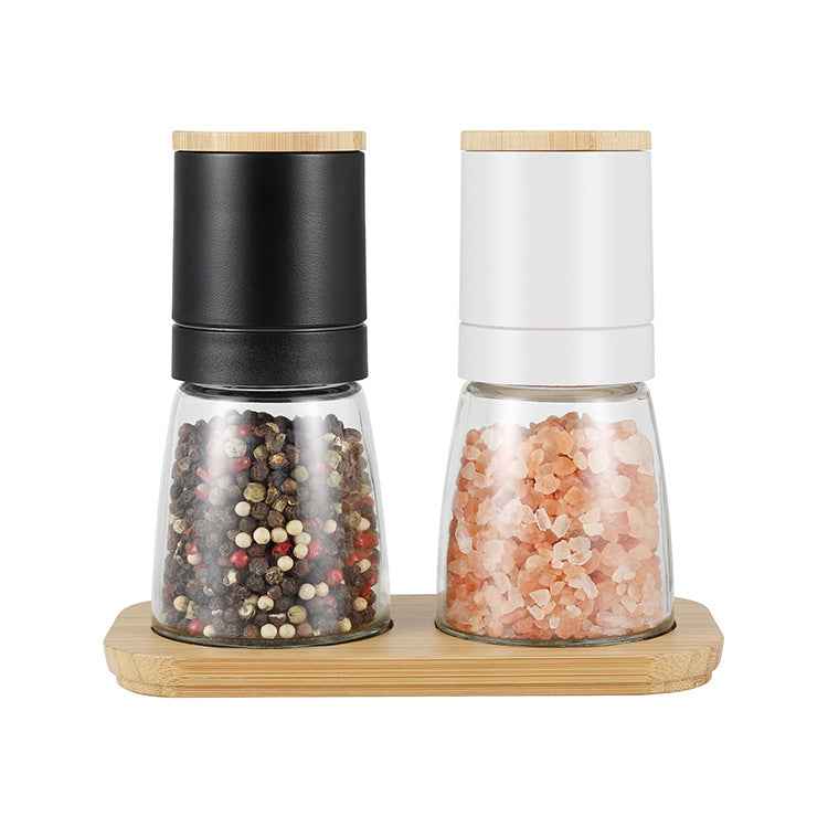 Becko Manual Salt and Pepper Mill Set Moisture-proof Adjustable Spice Grinders 