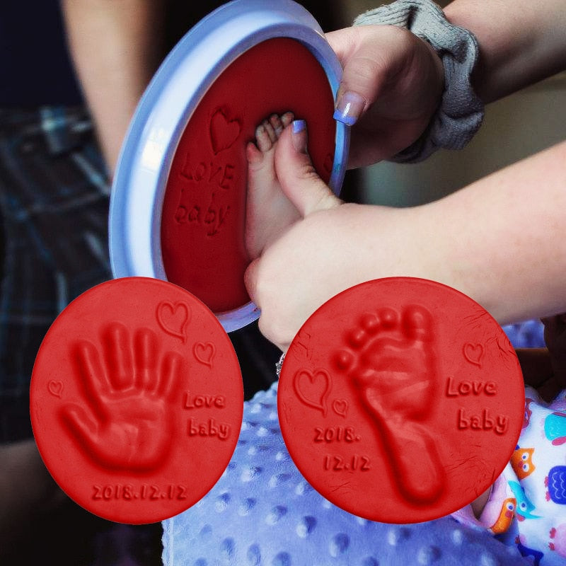 Baby Care Non-Toxic Baby Handprint Footprint Imprint Kit Fingerprint Clay Toy Sa 