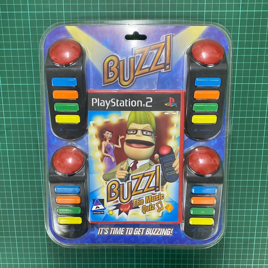 BUZZ! : The Music Quiz | PS2 | Playstation 2 | Bundle | – RetroguySA