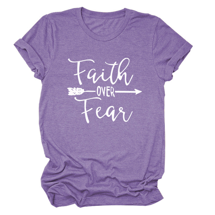 Women's Casual Faith Over Fear T-Shirt