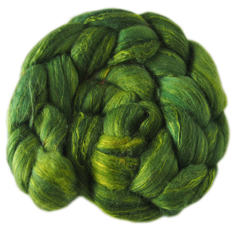 Merino and Silk Sliver - Apples Greens