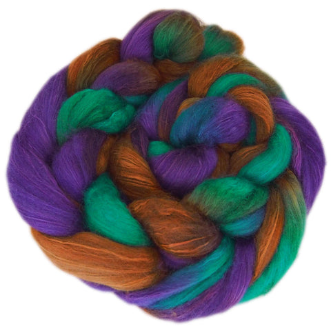 Merino and Silk Sliver - Forest Stream