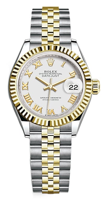 rolex datejust 28mm two tone