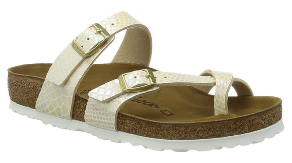 birkenstock mayari snake cream