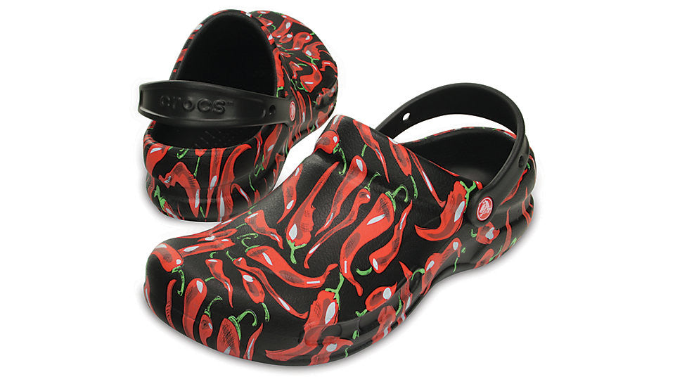 crocs with chili peppers