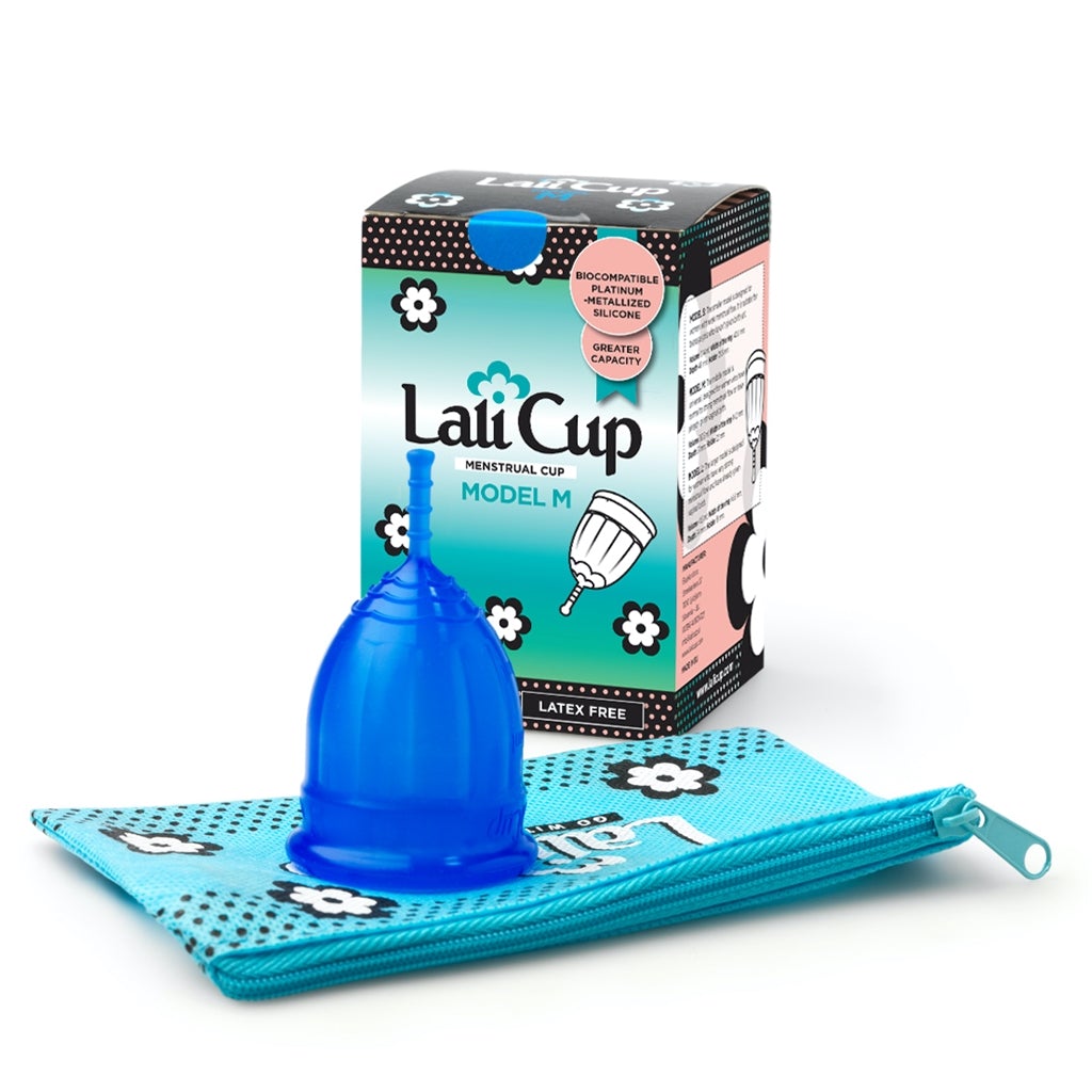 Jordbær Happening scramble LaliCup Menstruationskop - Blå – Pusleriet