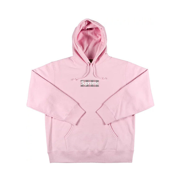 Supreme x Burberry Box Logo Hooded Sweatshirt Light Pink – LJ