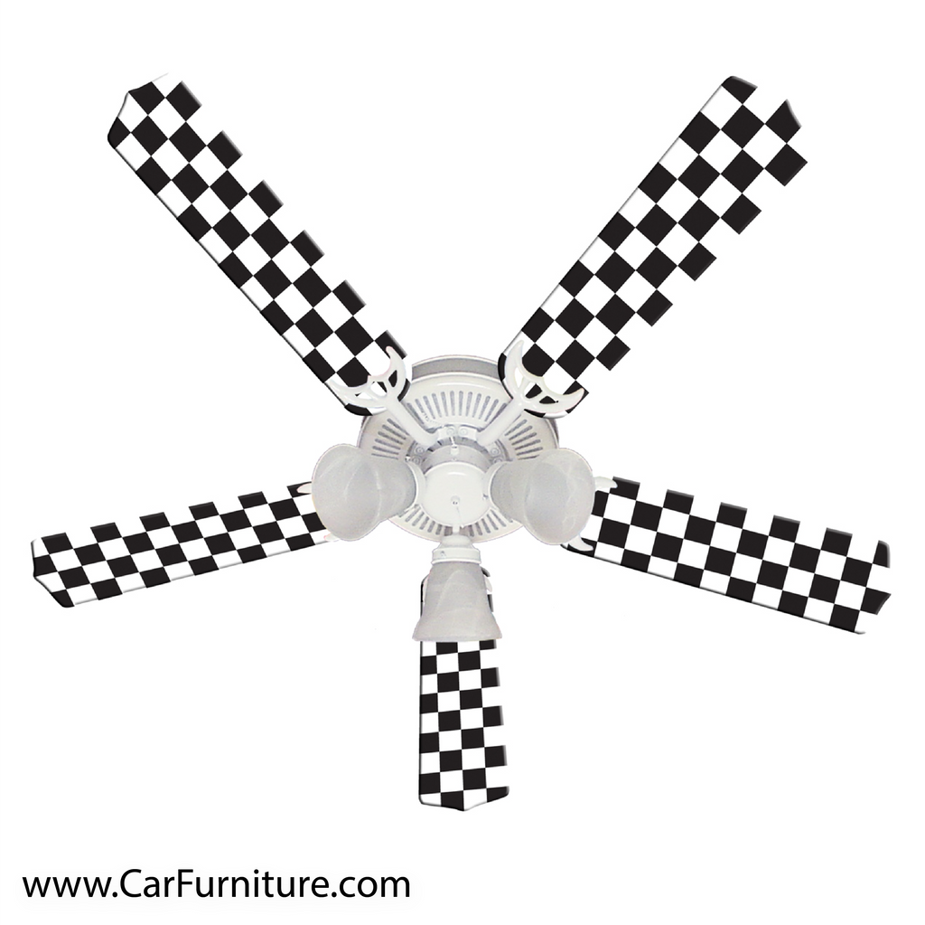 Checkered Racing Flag Fan 52