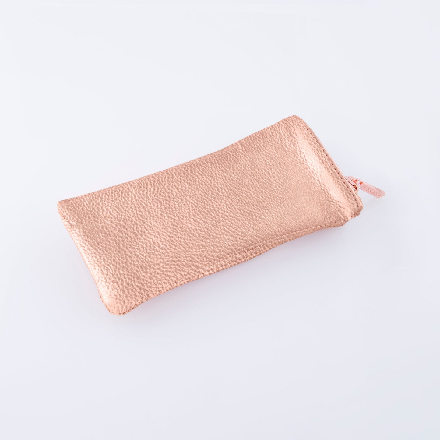 Leather Eyewear Case - Metallic Rose Gold