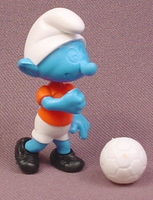 Kinder Surprise Vintage 1990 Smurf Soccer Football Player Ron's Rescued Treasures