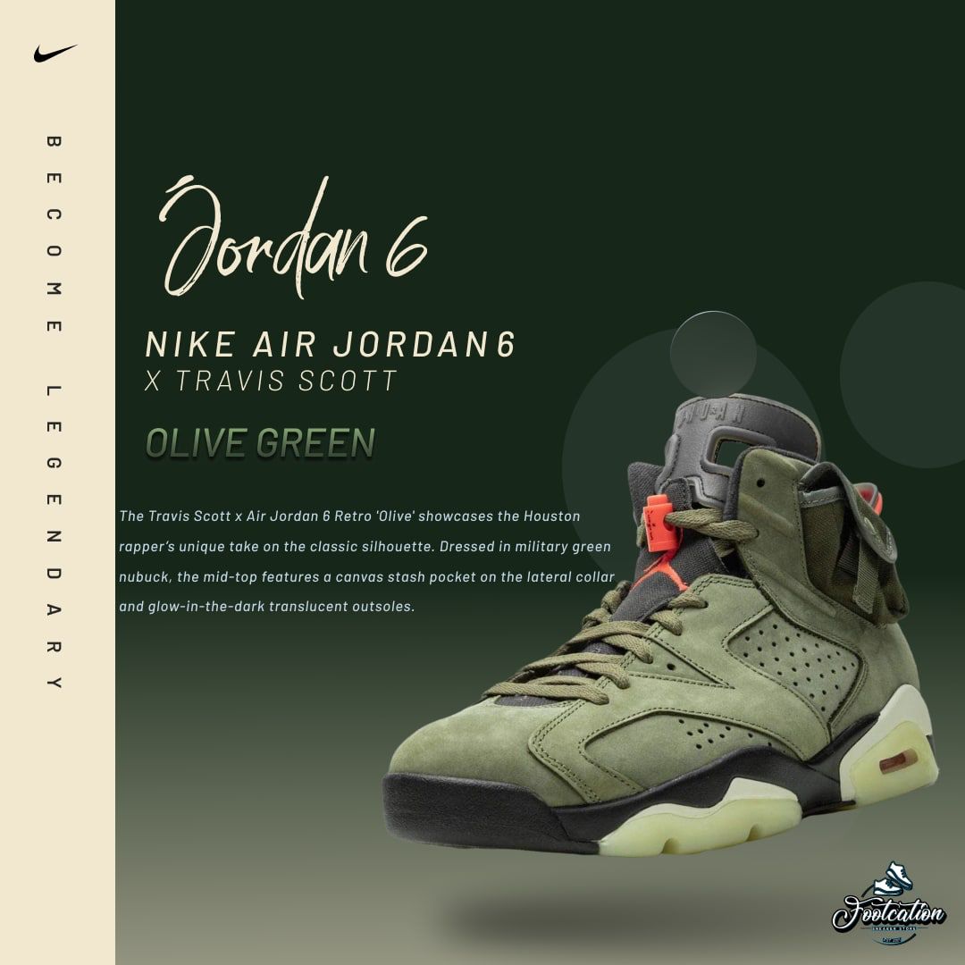 army green jordan 6