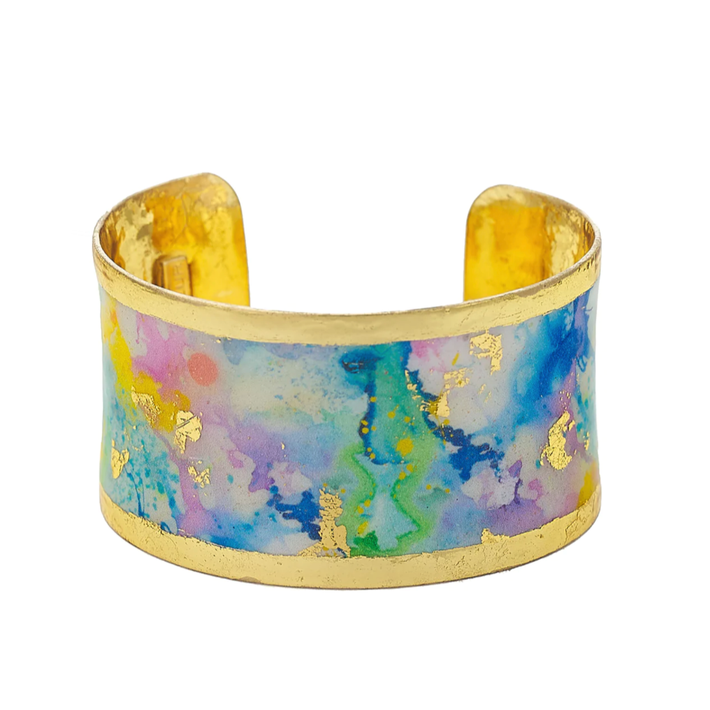 Stockholm Enamel Cuff Bracelet, Gold Leaf, by Evocateurr
