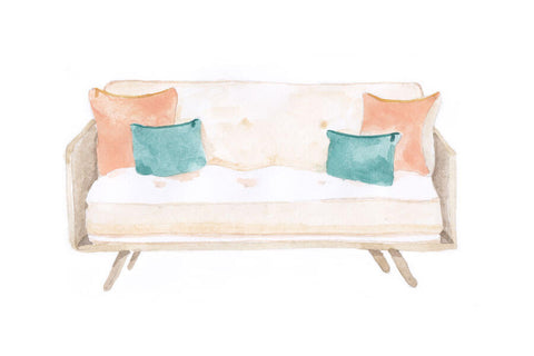 HETTI. Tip 3 for a comfortable sofa: the neat one, arrangement of four sofa cushions