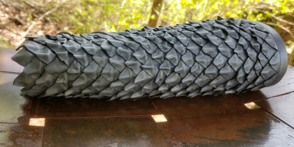 custom designed leather dragon scales bracer
