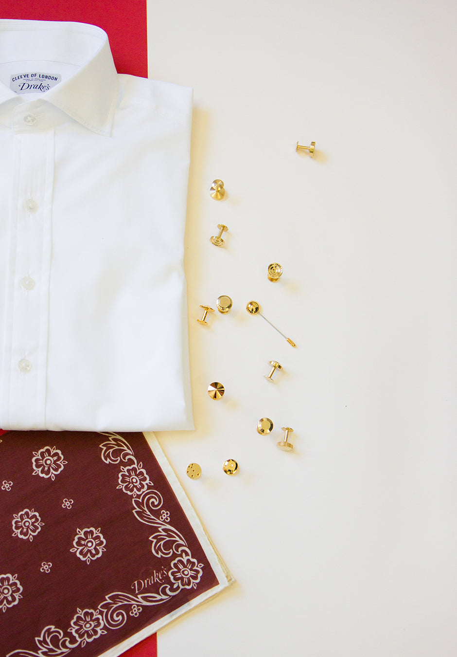 Gold cufflinks | Gold lapel pins | Alice Made This