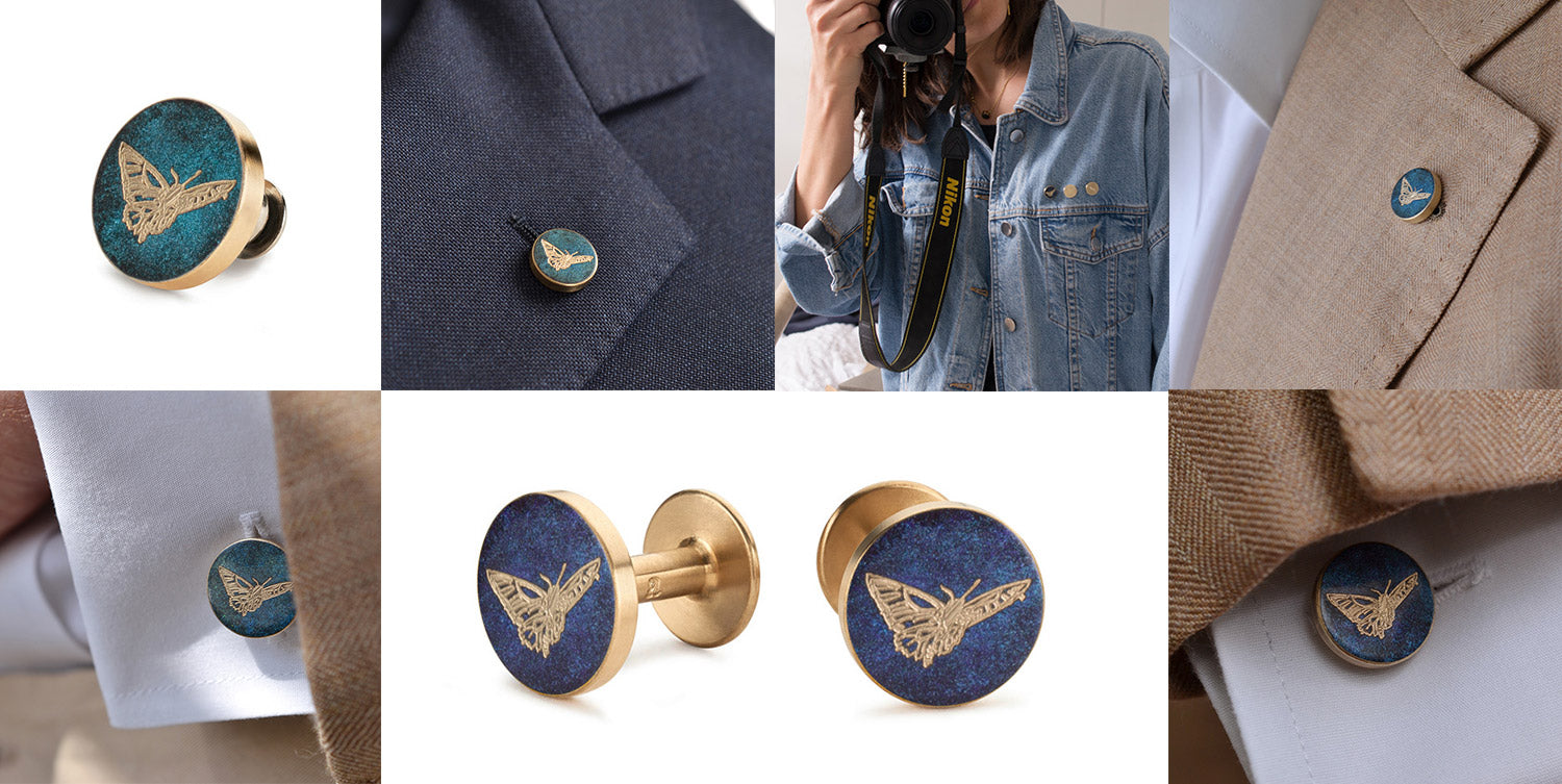 butterfly collection | pins and cufflinks