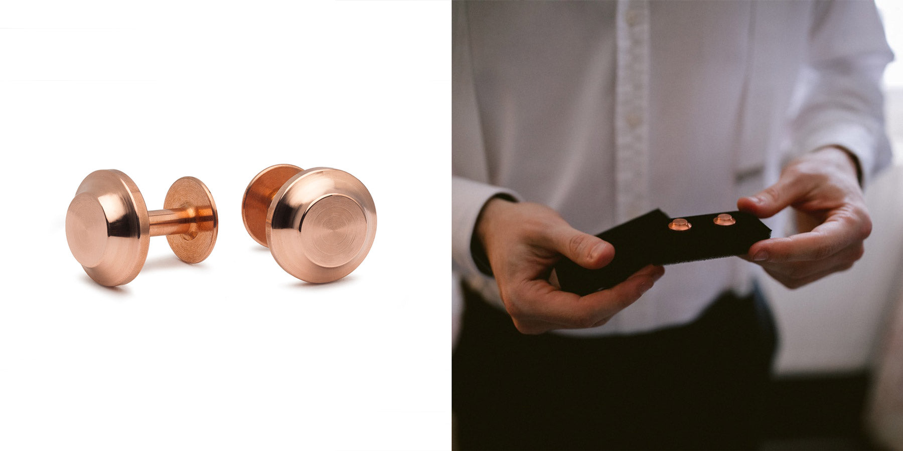 copper cufflinks | Alice Made This