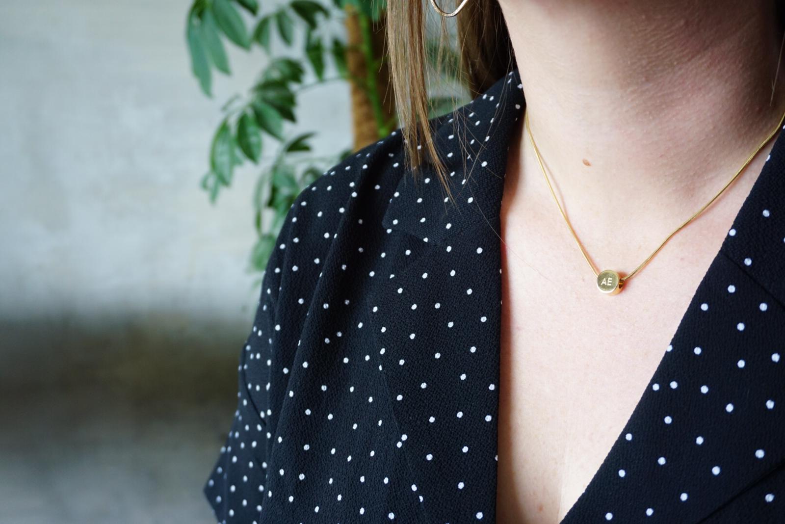 my amt | amelia from shropshire wears Alice Made This engraved gold necklace