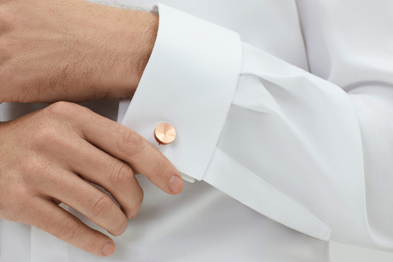 precision jewellery | mens copper cufflinks | Alice Made This