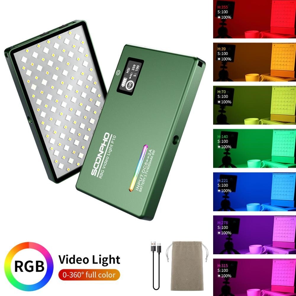 soonpho RGB LED Camera Light Full Color Output Video Light Kit