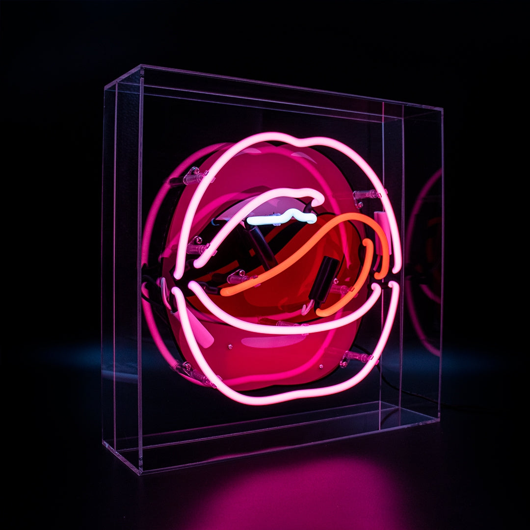 Mouth Acrylic Box Neon Sign - Gasp Winter Park