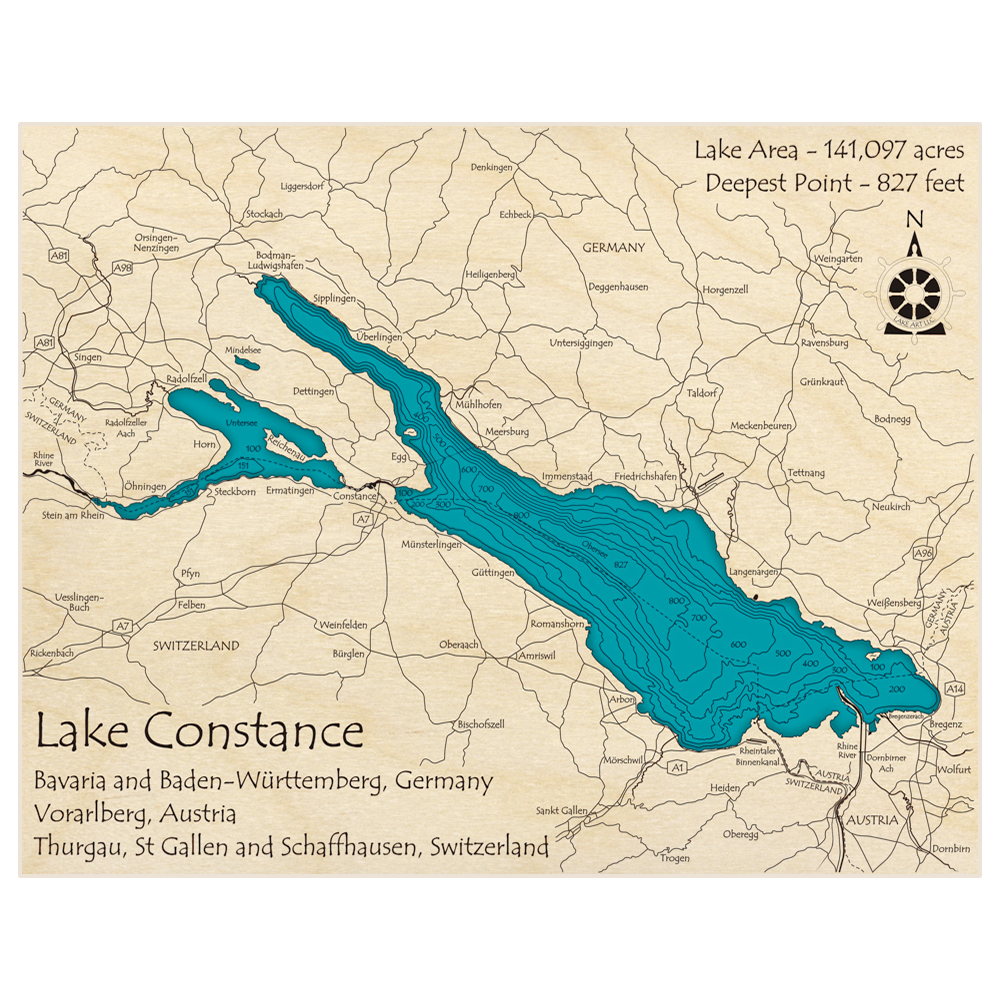 Lake Constance Custom Laser Cut Art Lake Art LLC