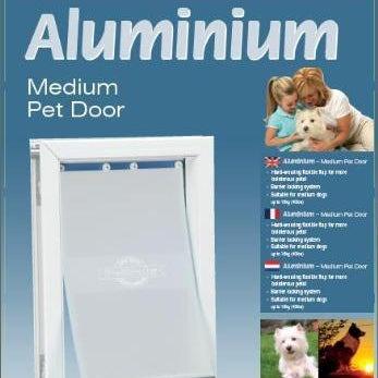 Hondenluik Tot 18 Kg Aluminium Wit 620 Dogzoo