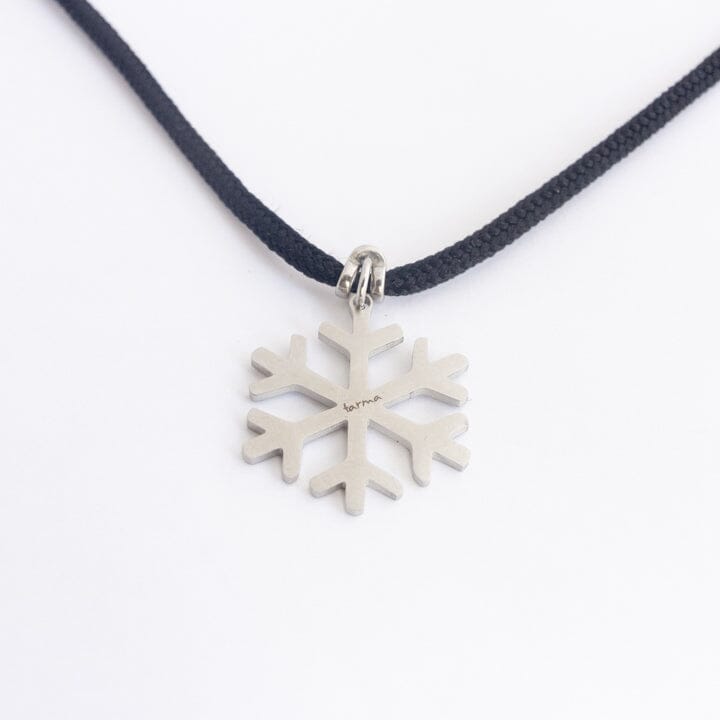 stainless steel snowflake pendant