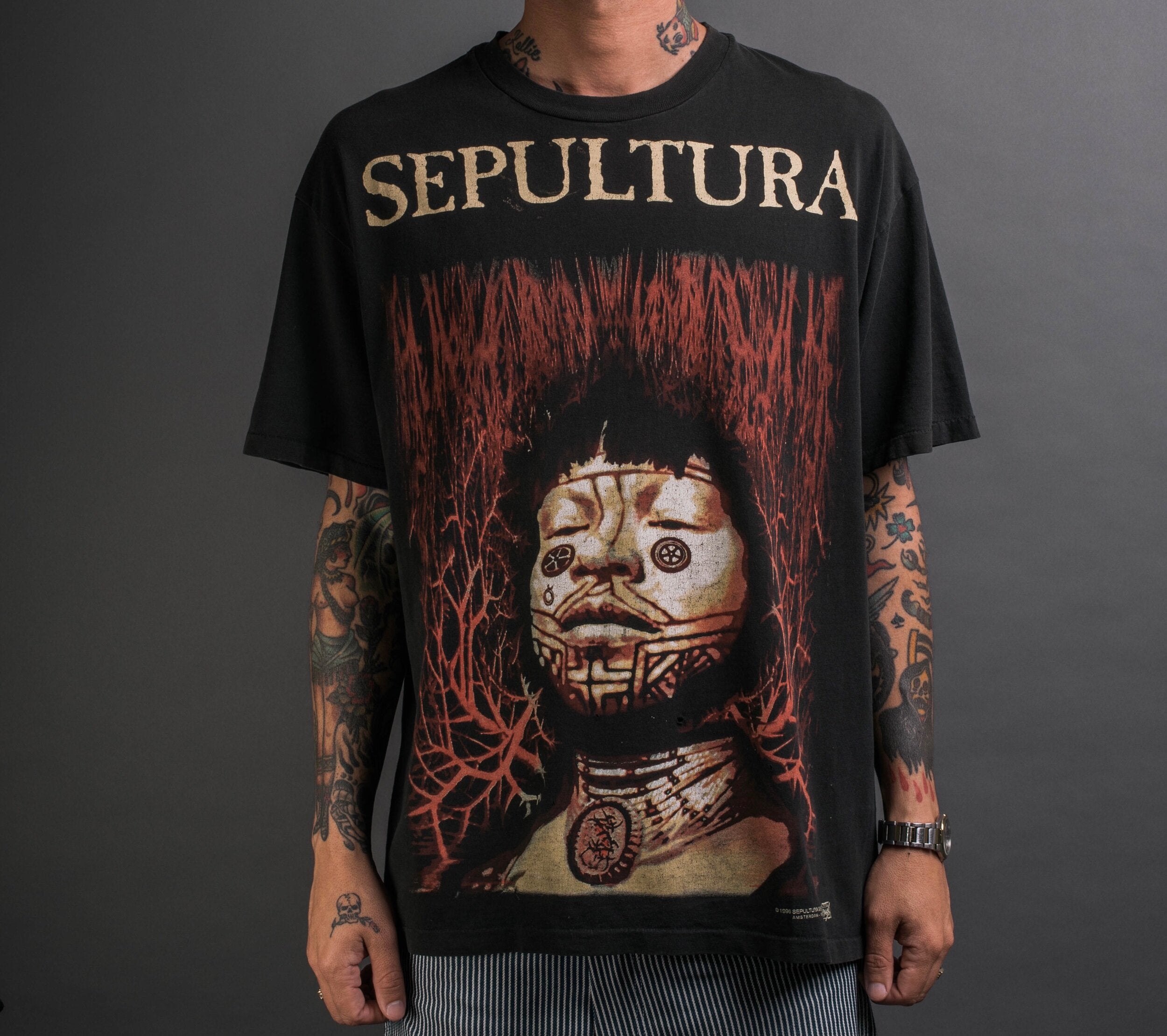 Vintage 1996 Sepultura Roots Bloody Roots T-Shirt