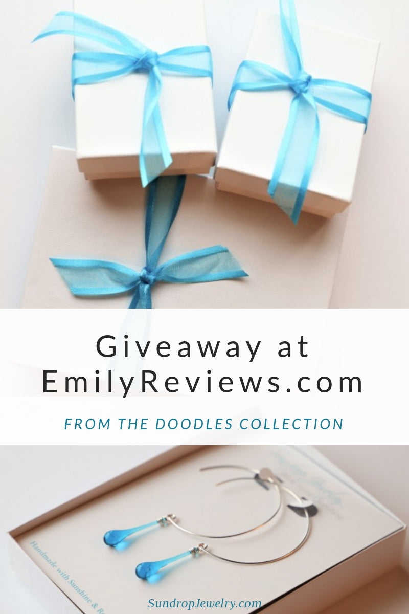 Giveaway: new ecofriendly jewelry collection of glass and silver earrings