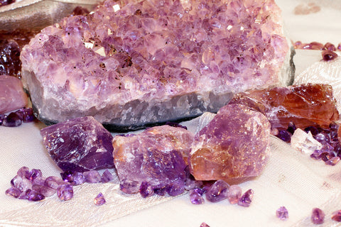 Purple amethyst variation in February gemstone / birthstone