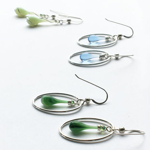 Spring Greens and April Showers - new limited edition colored jewelry coming soon