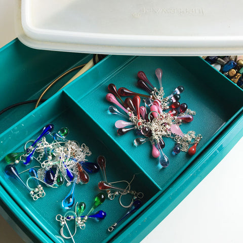 Storing jewelry in a airtight container keeps it from tarnishing