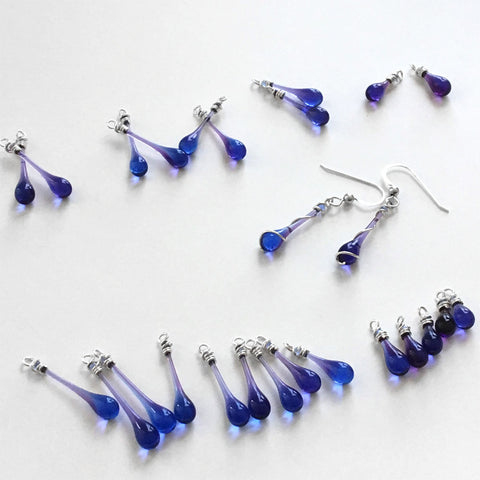 Ultraviolet glass jewelry, melted with sunshine!