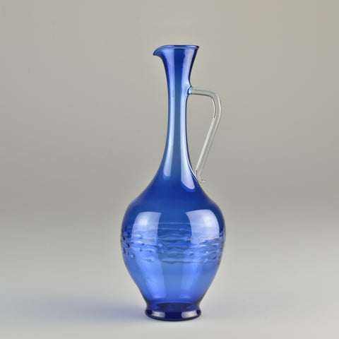 1960’s Lauscha Glass Vase with a Handle by Albin Schaedel