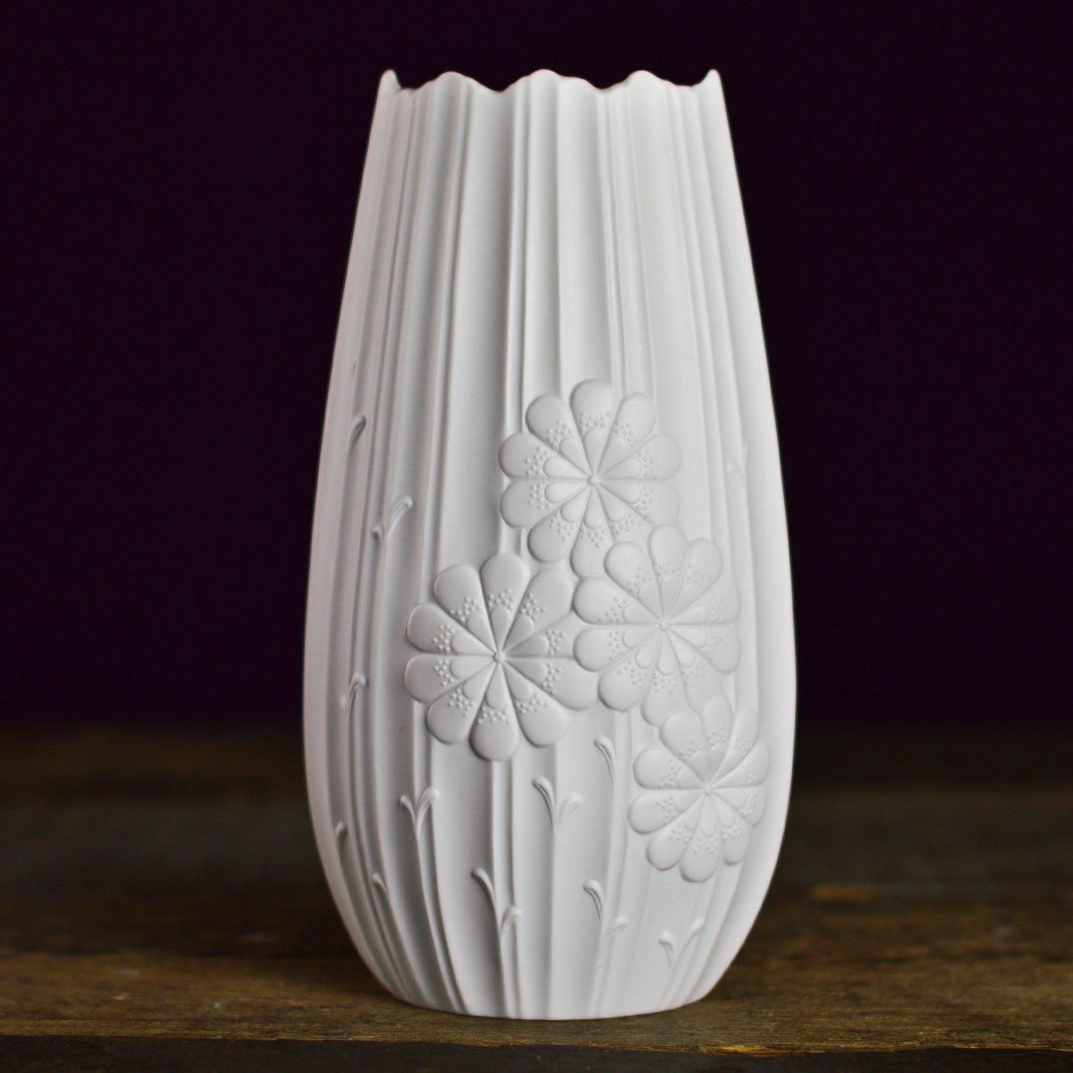 1970’s Kaiser Floral Bisque Relief Vase