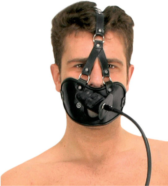 Mouth Mask With Hole And Dildo Gag The Black Roo