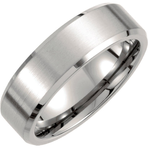 titanium metal ring with beveled edges