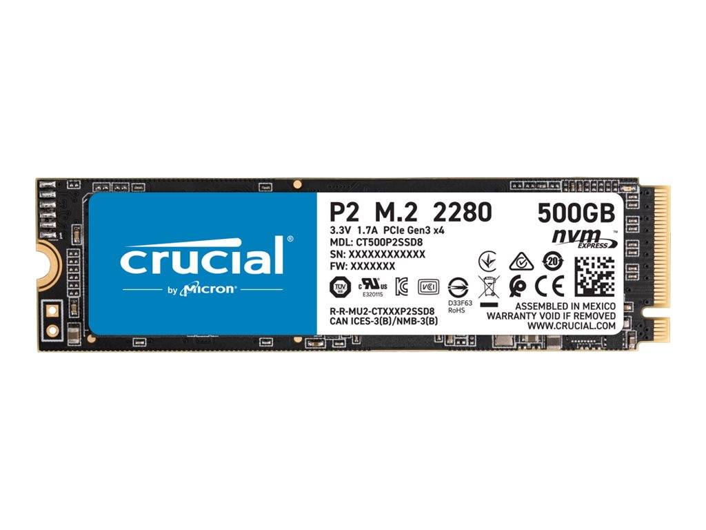 Disco Duro Solido SSD Crucial P2 500GB M2 2280 PCIe Gen 3 – Beacon212