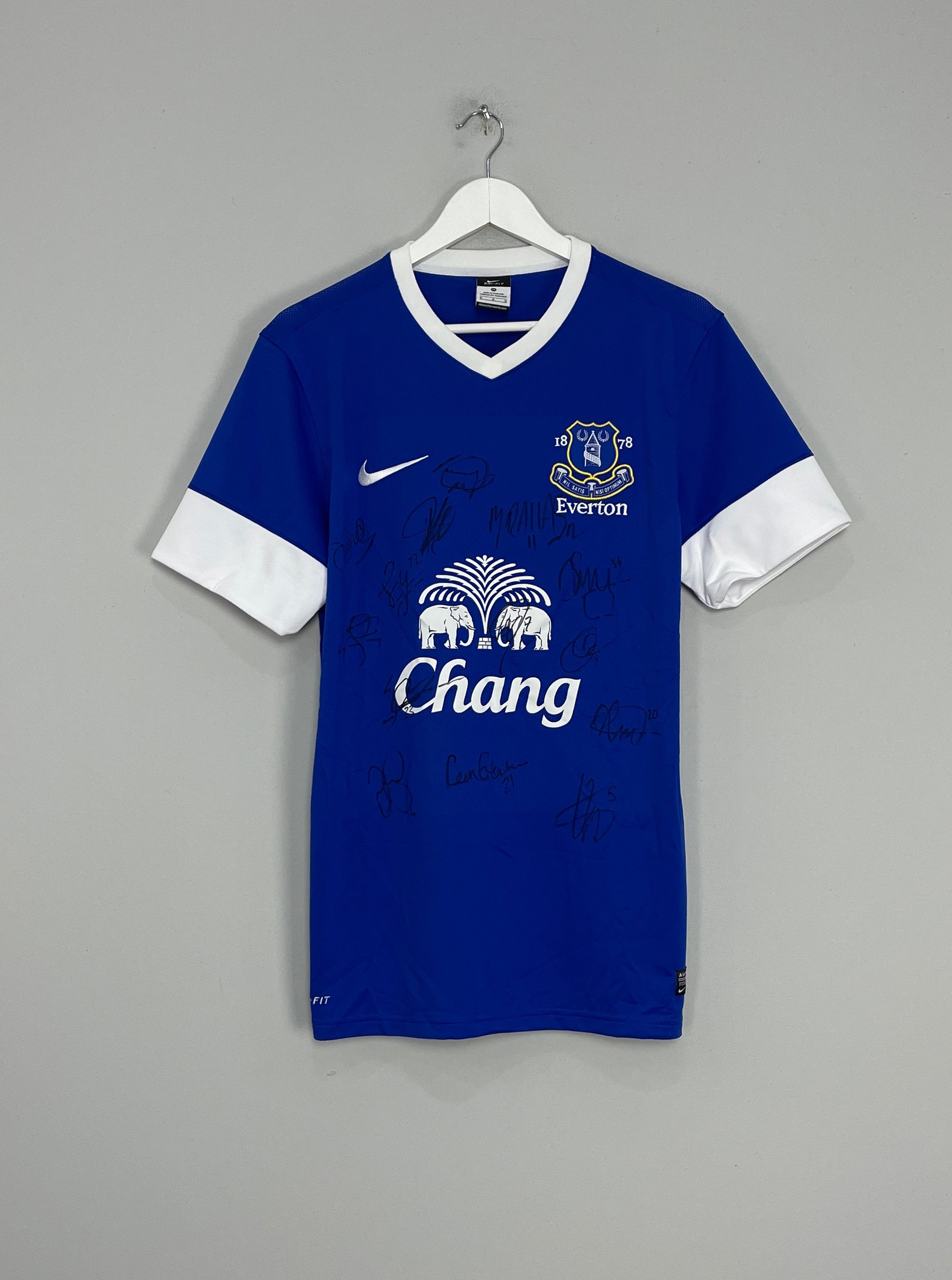 2012/13 EVERTON *SQUAD SIGNED* HOME SHIRT (M) NIKE