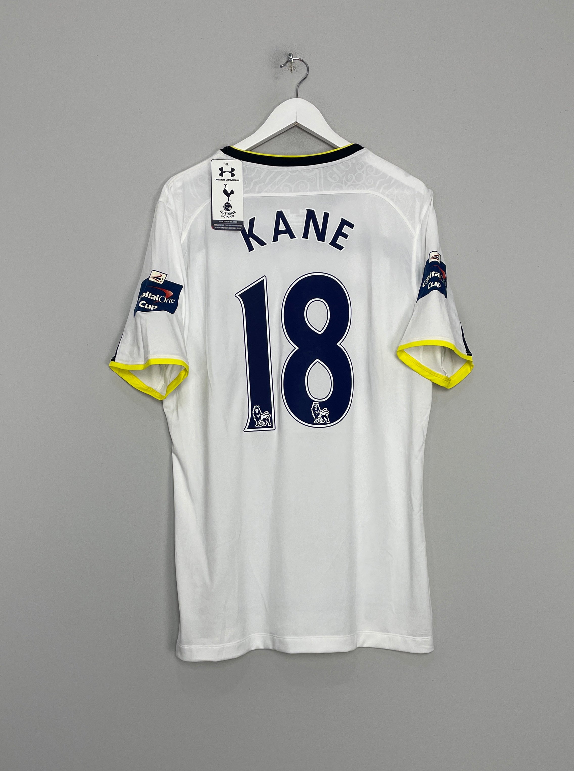 2014/15 TOTTENHAM HOTSPUR KANE #18 *BNWT* CUP FINAL HOME SHIRT (XL) UNDER ARMOUR